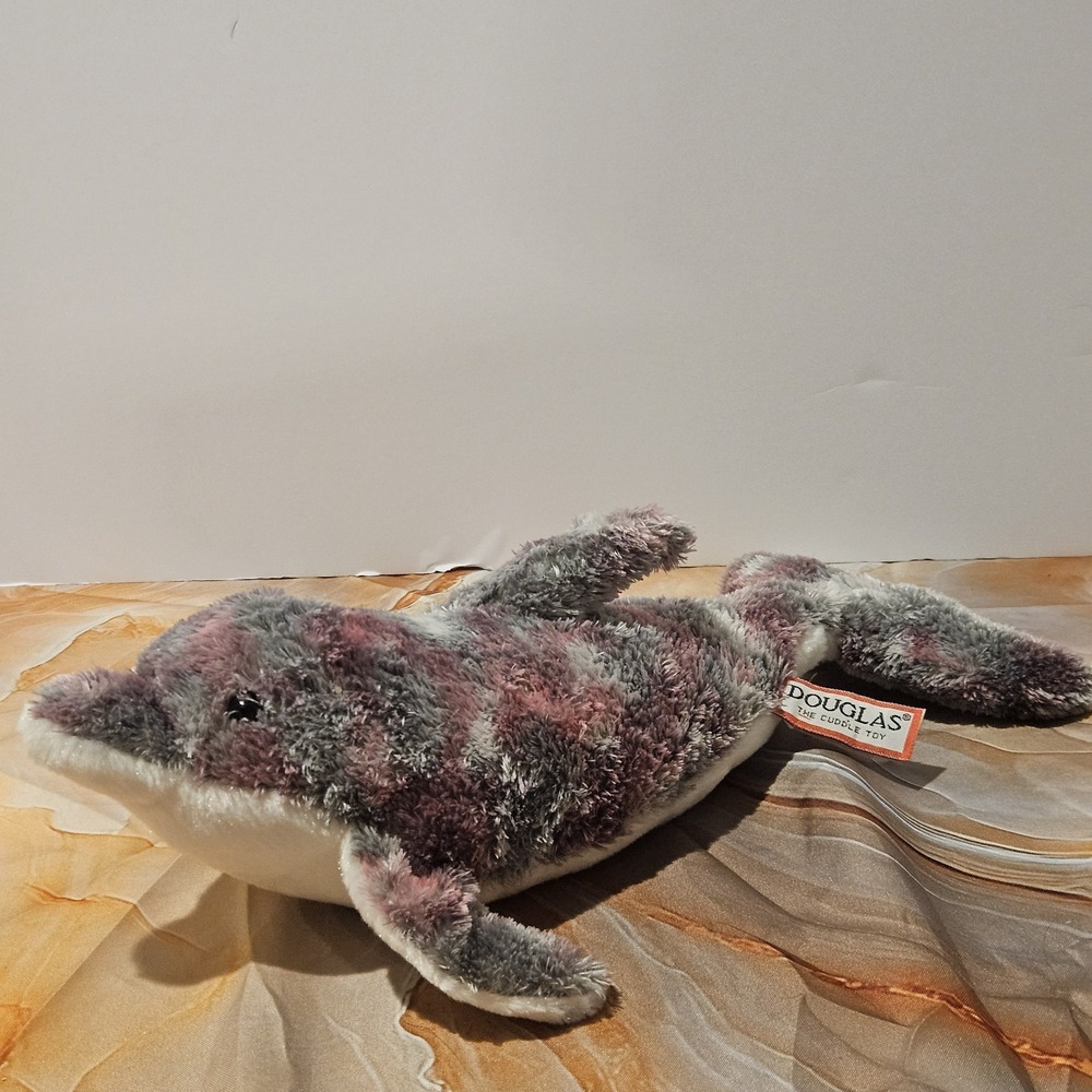 Douglas Cuddle Toys Dolphin Plush 2011 #3832 Gray Pink Retired 15" Rare